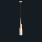 Modern Luxury Water Drop Shape Round Crystal Aluminum LED Pendant Light for Bedroom BulbSquare
