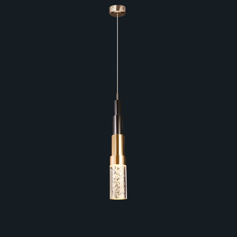 Modern Luxury Water Drop Shape Round Crystal Aluminum LED Pendant Light for Bedroom BulbSquare