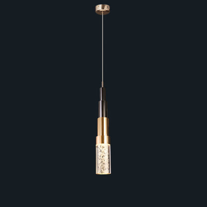 Modern Luxury Water Drop Shape Round Crystal Aluminum LED Pendant Light For Bedroom