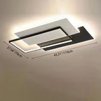 Modern Minimalist Square Rectangle Round Acrylic Iron LED Flush Mount Ceiling Light For Living Room