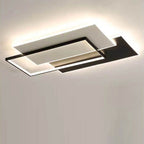 Modern Minimalist Square Rectangle Round Acrylic Iron LED Flush Mount Ceiling Light For Living Room