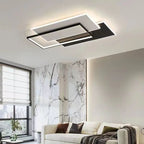 Modern Minimalist Square Rectangle Round Acrylic Iron LED Flush Mount Ceiling Light For Living Room