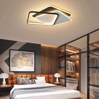 Modern Minimalist Square Rectangle Round Acrylic Iron LED Flush Mount Ceiling Light For Living Room