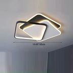 Modern Minimalist Square Rectangle Round Acrylic Iron LED Flush Mount Ceiling Light For Living Room