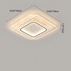 Modern Minimalist Round Square Rectangle Acrylic Aluminum Iron LED Flush Mount Ceiling Light For Living Room
