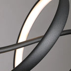 Contemporary Scandinavian Long Curve Acrylic Aluminum Iron LED Island Light Chandelier for Living Room Lumendat