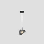 Contemporary Scandinavian Curved Arch Glass Hardware LED Pendant Light For Bedroom