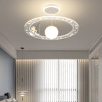Lumendat Modern Art Deco Kids Astronaut Planet Round Acrylic Iron LED Chandelier For Living Room Lumendat