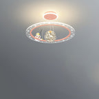 Lumendat Modern Art Deco Kids Astronaut Planet Round Acrylic Iron LED Chandelier For Living Room Lumendat