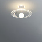 Lumendat Modern Art Deco Kids Astronaut Planet Round Acrylic Iron LED Chandelier For Living Room Lumendat