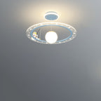 Lumendat Modern Art Deco Kids Astronaut Planet Round Acrylic Iron LED Chandelier For Living Room Lumendat