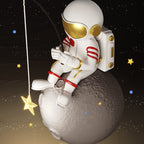 Lumendat Modern Art Deco Kids Astronaut Planet Round Acrylic Iron LED Chandelier For Living Room Lumendat