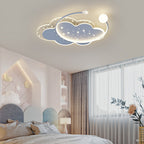 Modern Minimalist Flower Cloud Acrylic Hardware LED Flush Mount Ceiling Light For Bedroom