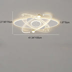 Modern Minimalist Flower Cloud Acrylic Hardware LED Flush Mount Ceiling Light For Bedroom