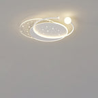Modern Minimalist Round Square Acrylic Hardware LED Flush Mount Ceiling Light For Bedroom