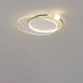 Modern Minimalist Round Square Acrylic Hardware LED Flush Mount Ceiling Light For Bedroom