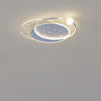 Modern Minimalist Round Square Acrylic Hardware LED Flush Mount Ceiling Light For Bedroom