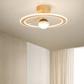 Contemporary Scandinavian Orb Round PE Iron LED Semi-Flush Mount Ceiling Light For Bedroom