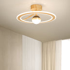 Contemporary Scandinavian Orb Round PE Iron LED Semi-Flush Mount Ceiling Light For Bedroom