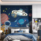 Modern Art Deco Kids Round Planet Spaceman Acrylic Iron LED Chandelier for Living Room BulbSquare
