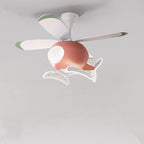 Lumendat Contemporary Scandinavian Kids Peter Pan Acrylic ABS Iron Fan LED Downrods Ceiling Fan Light For Bedroom Lumendat