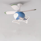 Lumendat Contemporary Scandinavian Kids Peter Pan Acrylic ABS Iron Fan LED Downrods Ceiling Fan Light For Bedroom Lumendat