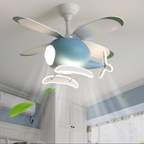 Lumendat Contemporary Scandinavian Kids Peter Pan Acrylic ABS Iron Fan LED Downrods Ceiling Fan Light For Bedroom Lumendat