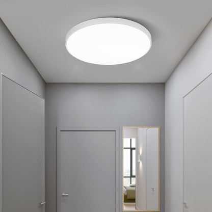 Modern Minimalist Round Acrylic Iron LED Flush Mount Ceiling Light for Living Room