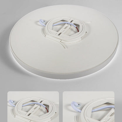 Modern Minimalist Round Acrylic Iron LED Flush Mount Ceiling Light for Living Room