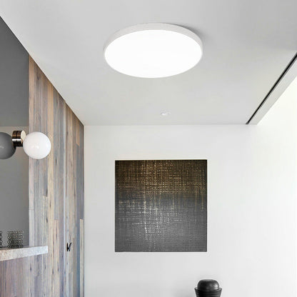Modern Minimalist Round Acrylic Iron LED Flush Mount Ceiling Light for Living Room