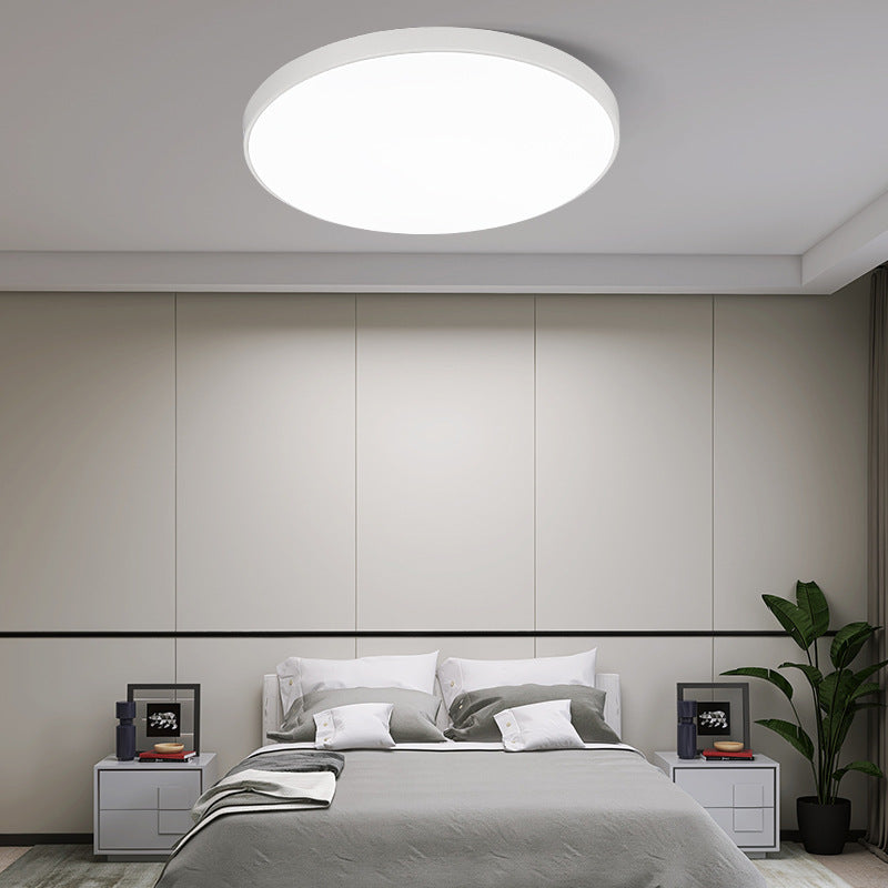 Modern Minimalist Round Acrylic Iron LED Flush Mount Ceiling Light for Living Room