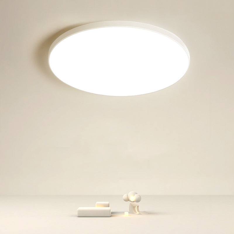 Modern Minimalist Round Acrylic Iron LED Flush Mount Ceiling Light for Living Room