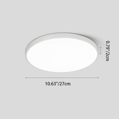 Modern Minimalist Round Acrylic Iron LED Flush Mount Ceiling Light for Living Room