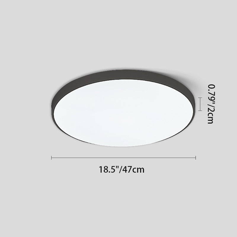 Modern Minimalist Round Acrylic Iron LED Flush Mount Ceiling Light for Living Room