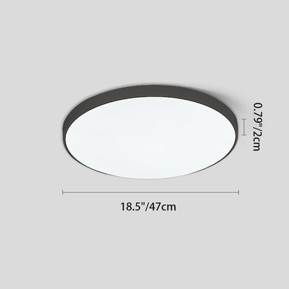 Modern Minimalist Round Acrylic Iron LED Flush Mount Ceiling Light for Living Room