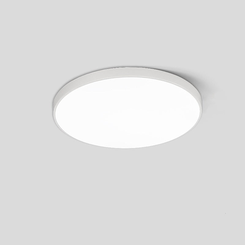 Modern Minimalist Round Acrylic Iron LED Flush Mount Ceiling Light for Living Room