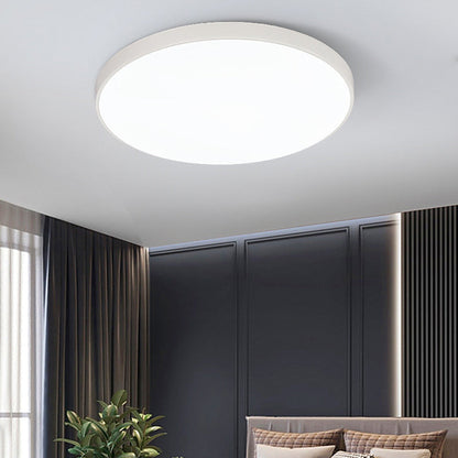 Modern Minimalist Round Acrylic Iron LED Flush Mount Ceiling Light for Living Room