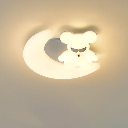 Modern Art Deco Kids Cartoon Pinwheel Beach Round PE Iron LED Flush Mount Ceiling Light For Bedroom