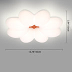 Modern Minimalist Floral Round Acrylic PE Iron LED Flush Mount Ceiling Light For Bedroom