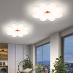 Modern Minimalist Floral Round Acrylic PE Iron LED Flush Mount Ceiling Light For Bedroom