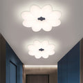 Modern Minimalist Floral Round Acrylic PE Iron LED Flush Mount Ceiling Light For Bedroom