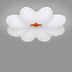 Modern Minimalist Floral Round Acrylic PE Iron LED Flush Mount Ceiling Light For Bedroom