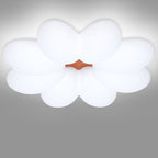 Modern Minimalist Floral Round Acrylic PE Iron LED Flush Mount Ceiling Light For Bedroom