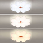 Modern Minimalist Floral Round Acrylic PE Iron LED Flush Mount Ceiling Light For Bedroom