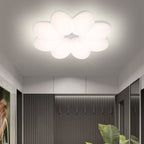 Modern Minimalist Floral Round Acrylic PE Iron LED Flush Mount Ceiling Light For Bedroom