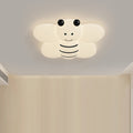 Contemporary Creative Cartoon Bee Airplane Rabbit Plastic Iron LED Flush Mount Ceiling Light For Living Room