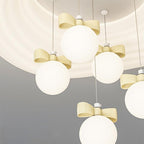 Modern Minimalist Cream Oval Round Pendant PE Iron LED Flush Mount Ceiling Light For Bedroom