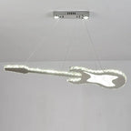 Modern Luxury Guitar Shape Crystal Stainless Steel LED Chandelier for Living Room Lumendat
