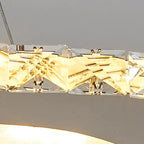 Modern Luxury Guitar Shape Crystal Stainless Steel LED Chandelier for Living Room Lumendat