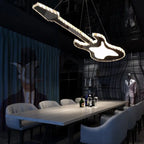 Modern Luxury Guitar Shape Crystal Stainless Steel LED Chandelier for Living Room Lumendat
